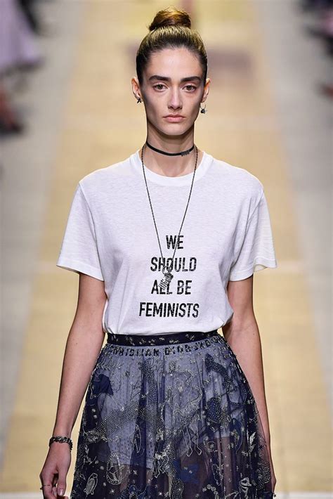 we should all be feminist t shirt dior outfit|dior fashion show dresses.